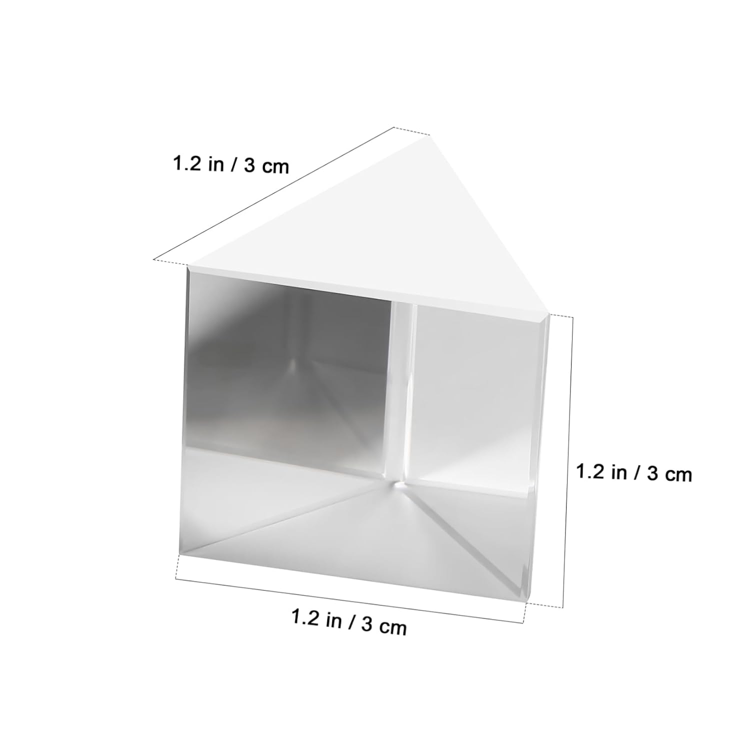 TIDTALEO 4pcs Optical Glass Triangular for Photography Science Teaching Laboratory Use Compact Design for Accurate Analysis and Easy Storage