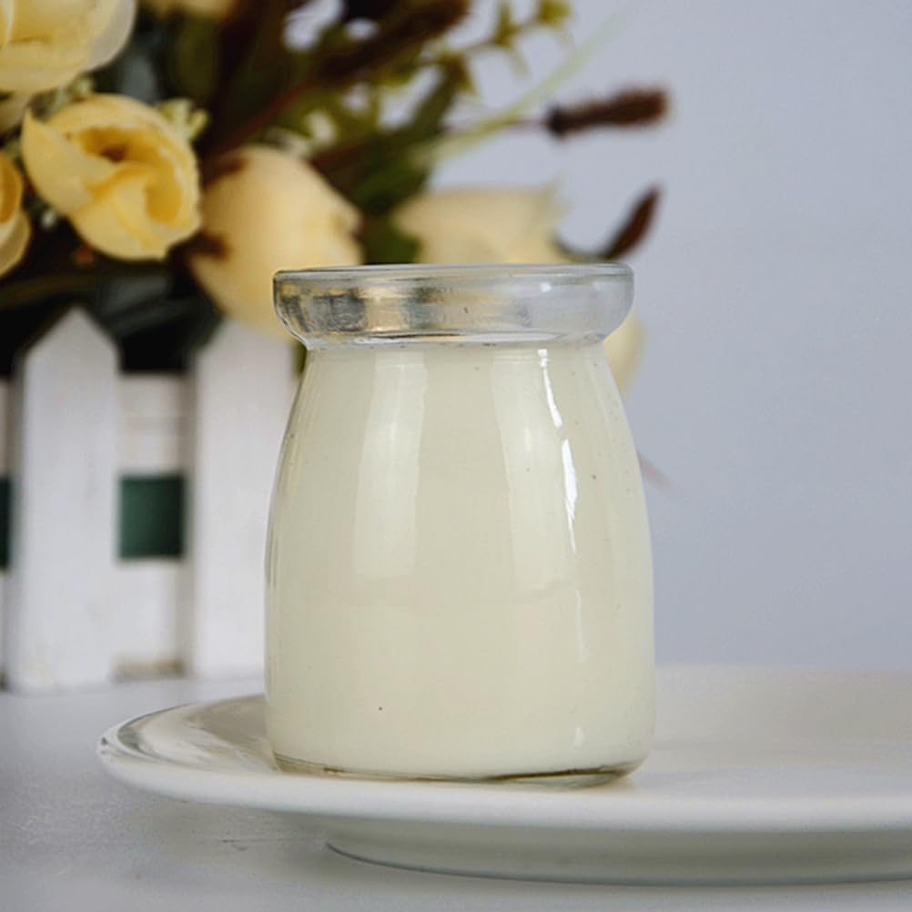 5Pcs 100Ml Baby Shower Favors Pudding Jars with Plastic Lids, White Gift Boxes for Candy, Chocolate, Crafts, and More - Ideal for Parties and Events