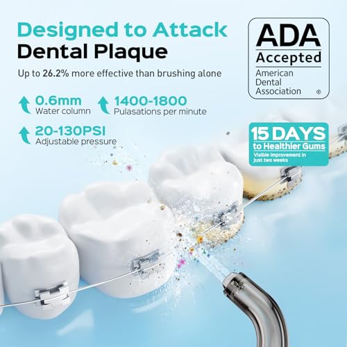 Image of COSLUS ADA Accepted C51 Water Dental Flosser for Teeth, 3 Modes 6 Pressure