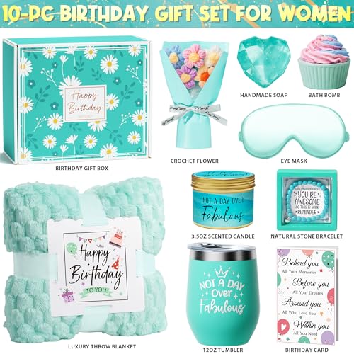 Image of Birthday Gifts Basket for Women Mom Sister Her, Happy Birthday Spa Gift Box