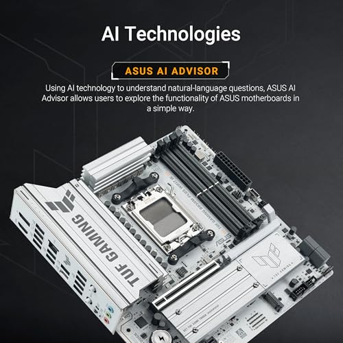 Image of ASUS TUF Gaming B850M-PLUS WIFI7 W Motherboard Socket AMD AM5 (Micro-ATX, DDR5, PCIe 5.0, 3X M.2 Slots, Realtek 2.5Gb Ethernet, Rear 20Gbps Type-C, Front USB 10Gbps Type-C)