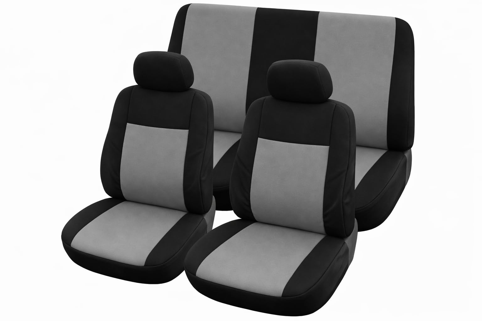 Housses De Sièges Voiture Universelles Lot De 9 - Protection Confortable Respirante Pour Voitures Moyennes - Bleu Gris Rouge