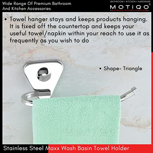 Image of Stainless Steel Wall Mounted Towel Hanger Towel Napkin Ring Bathroom /Kitchen Towel Holder Towel Hanger with Chrome Finish Silver Bathroom Accessories (Napkin Holder, Pack of 2)