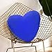 JOCHUAN Cuscini a Forma di Cuore Sfumatura incandescente Blu Royal Luminoso Teen Decorativo Cuscini da tiro 13,78 X 13,78 Pollici Cuscino a Forma di Cuore Regalo per Amici/Bambini/Ragazza/San