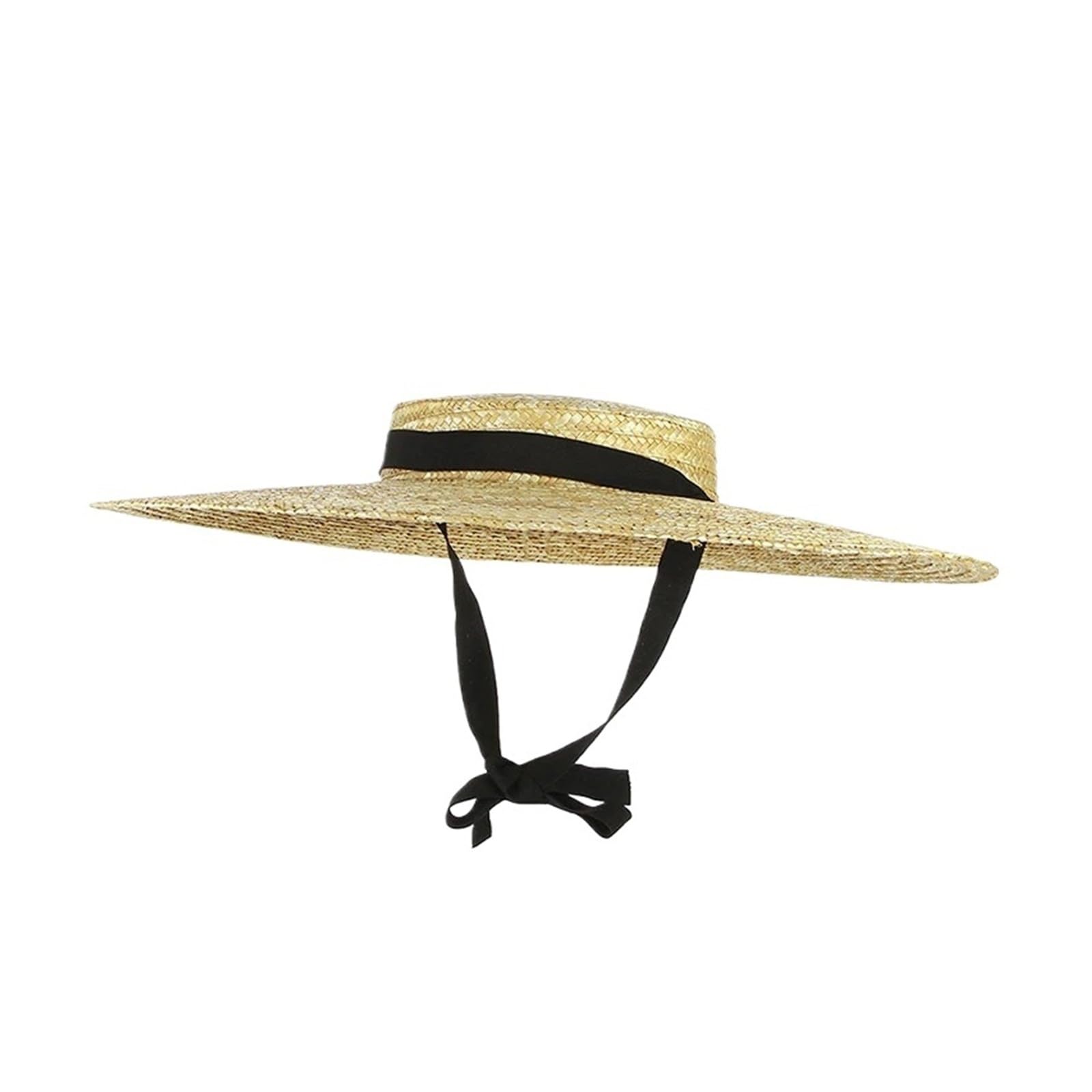 Generico Cappello di Paglia a Tesa Larga for Berretto da Spiaggia Estivo con Visiera Parasole Lunga e Cravatta Piatta