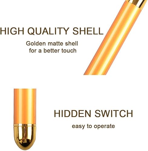 Miniatura 8 de Vv8oo Beauty Bar 24 K Golden Pulse Facial Masajeador de cara, Eléctrico en forma de T Masaje Herramientas de Levantamiento de Cara Anti-Arrugas Piel