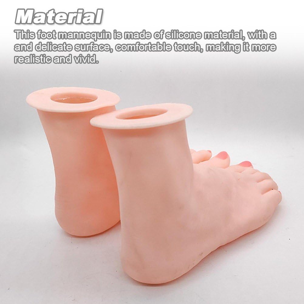 Modèle De Pied De Mannequin En Silicone Réaliste - Idéal Pour Présenter Bijoux, Chaussures, Chaussettes Et Accessoires Beauté - 6