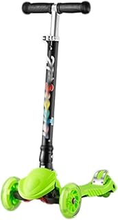 Dzwyc Scooter Folding Lift Scooter Height Adjustable Lean To Steer Flashing PU Wheels 3 Wheel Kick Lean-to-Steer Scooters,for Kids Boys Girls Three-scooters