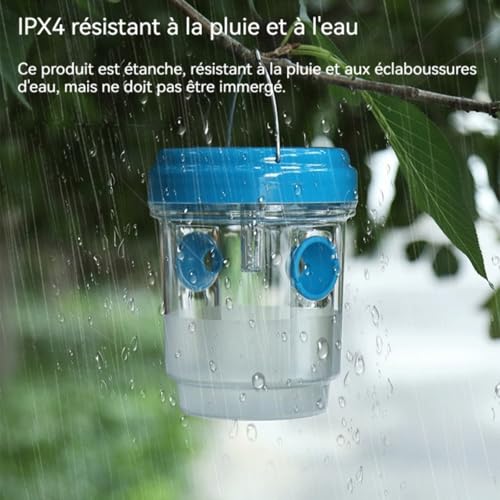 Attrape-guêpes réutilisable double canal lavable pour l'extérieur
