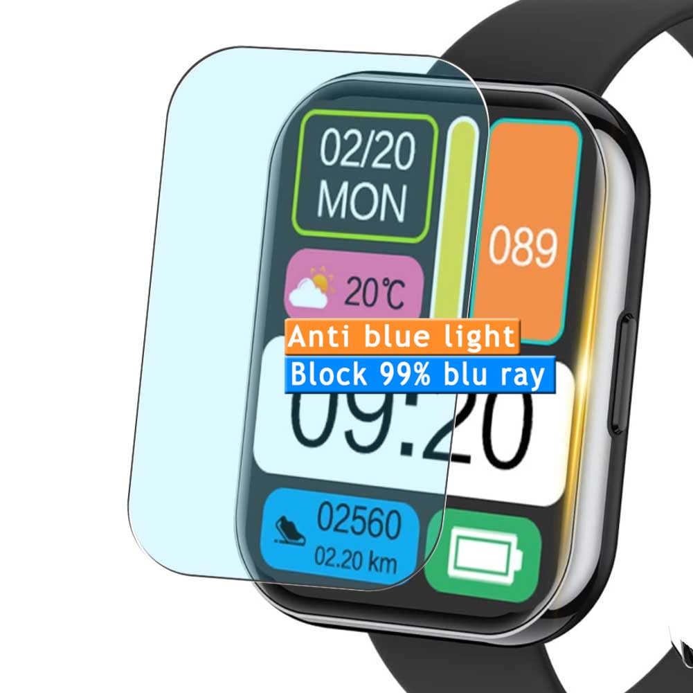 Vaxson 3-Pack Anti Blue Light Screen Protector, compatible with ZTOP G23 1.91" Smart Watch smartwatch, TPU Guard Film Protectors Sticker [NOT Tempered Glass]