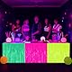 Glühen in der dunklen Party Supplies Fransen Tisch Rock, 2 Pack bunte fluoreszierende Tabelle Röcke Glow Luftschlangen für Neon Geburtstag Party Dekorationen