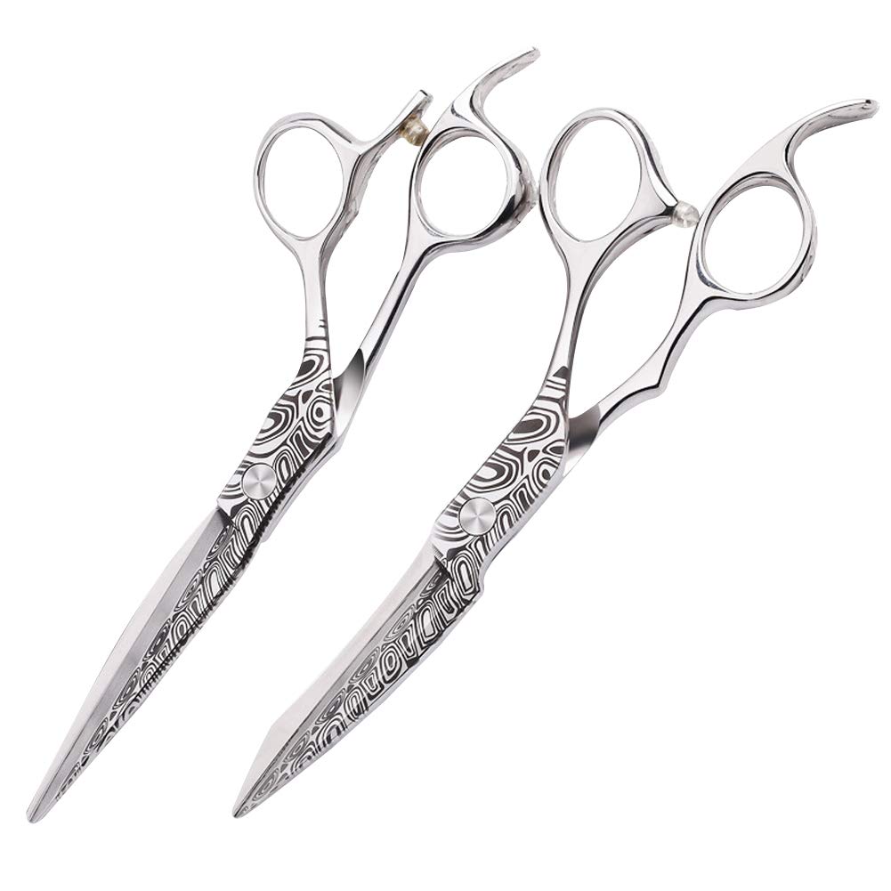 6 Zoll Professionelle Japanische Schere 15,3 cm Friseurschere Friseurschere Set Salon Haarschneide Effilierschere Kamm Cutter Schere Edelstahl,Set