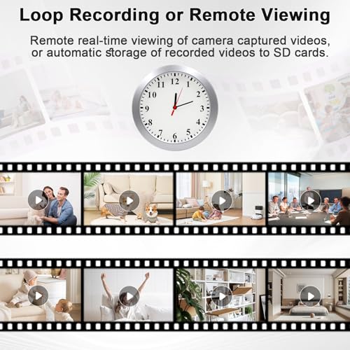 1080P WiFi Security Camera, Hidden Camera Clock, Spy Camera Mini Nanny Cam - Image 4