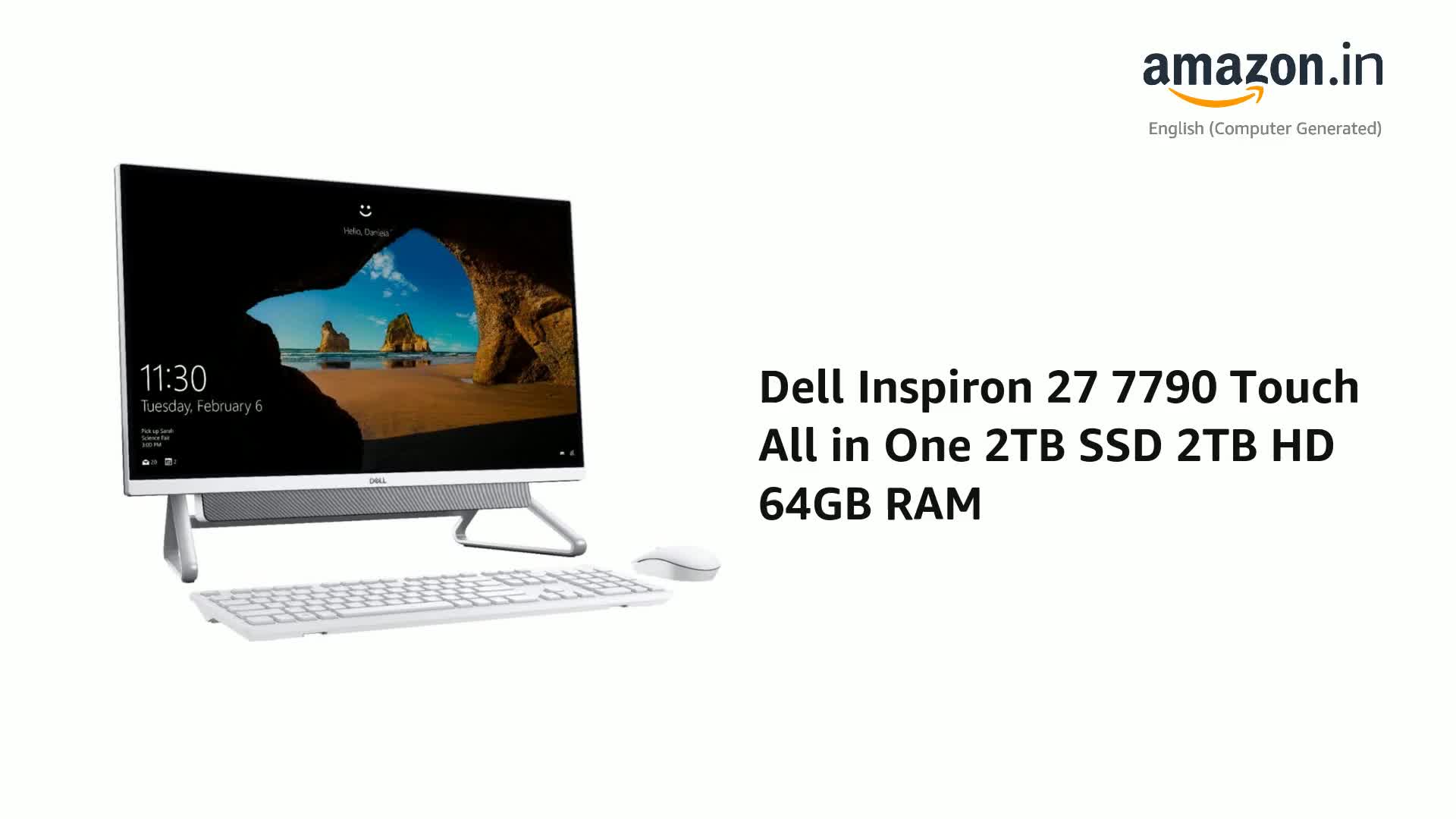Dell Inspiron 27 7790 Touch All in One 2TB SSD 2TB HD 64GB RAM