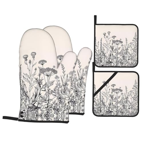 Juego de horneado botánico de 4 piezas ideal para cocinar, hornear y asar con estilo 2