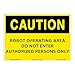 Caution/Robot Operating Area Sign (OS1193CH-)|Aluminum 12" X 18" Corner Mounting Holes|OSHA Signs|Sign for Business, Retail, Workplace, Restaurant, Medical Facility