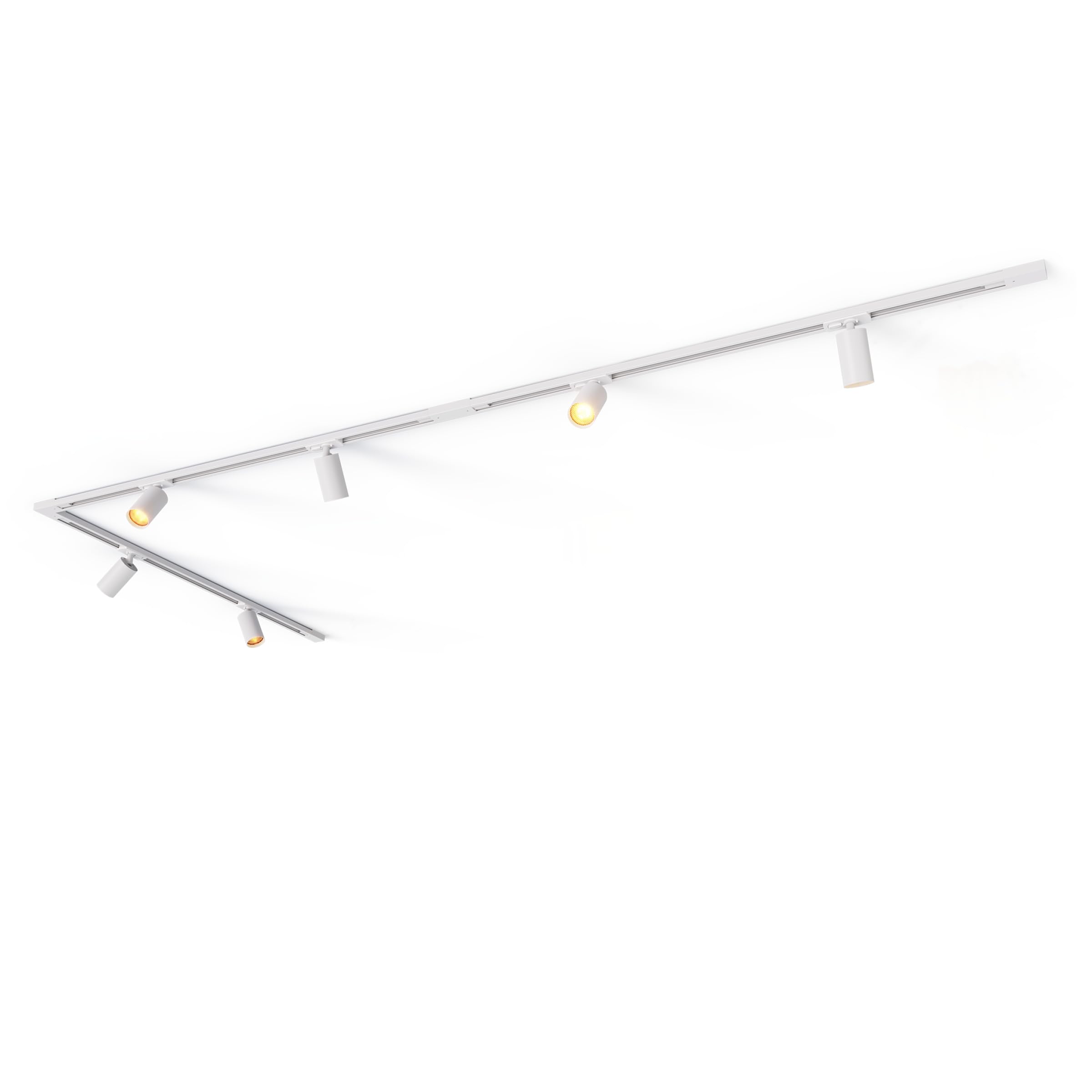 CALEX Sistema di binario LED, 3 m con 6 faretti GU10 orientabili, colore Bianco, plafoniera moderna