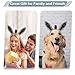 Beviliu donkey Ears Headband - Animals Ears Headband Handmade Realistic Dog Costume Accessories for Cosplay Party Supplies Halloween Costume, 2Pack