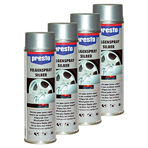 Preisvergleich Produktbild Presto 4X 428924 FELGENSPRAY SCHUTZLACKIERUNG Stahl LEICHTMETALL 500 ml