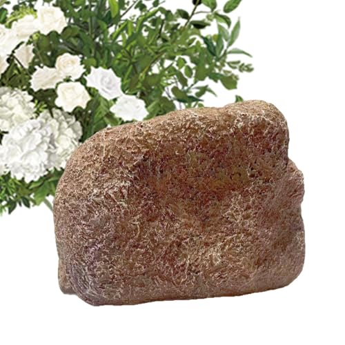 Fake Rock Key Hider - Caja de almacenamiento de piedra falsa secreta | Soporte para llaves de repuesto para ocultar | Compartimento secreto al aire libre adecuado para el hogar, jardín y