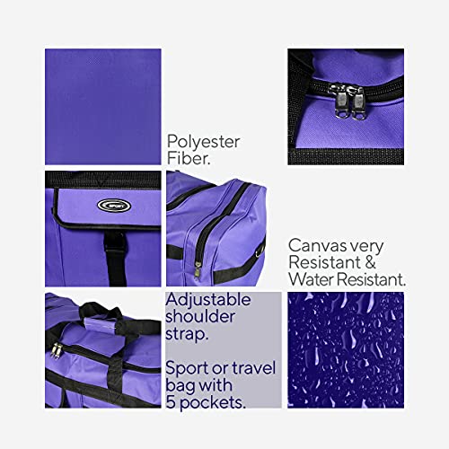 Grote sporttas, XL, 110 l, voor sport, fitnessstudio, reizen, camping, opslag, waterdicht, violet - Image 5