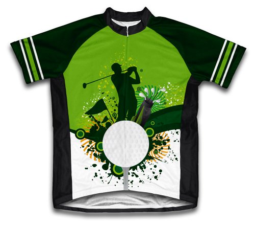 ScudoPro Go Green. Play Golf Short Sleeve Cycling Jersey for Youth - Size M