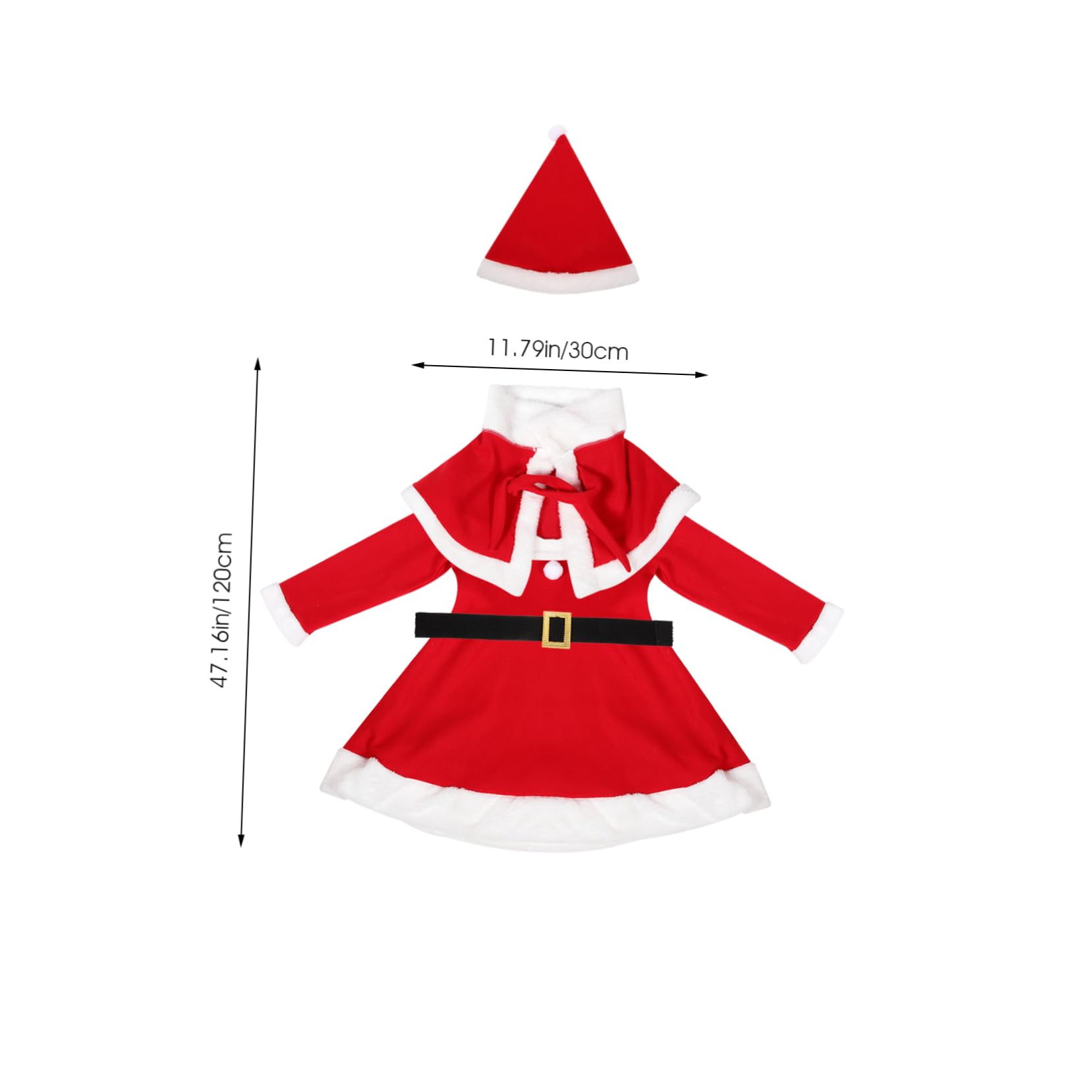 PRETYZOOM 1 Set Vestito Idee Costume Di Natale Costume Di Natale Per Bambini Costume Da Babbo Natale Per Le Ragazze Costume Di Babbo Natale Costume Di Natale Outfit Abbigliamento Costume Di