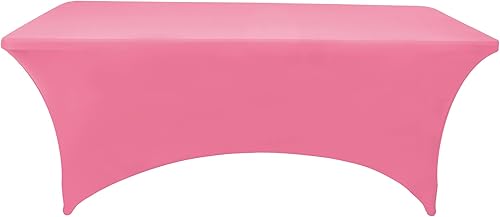 Miniatura 103 de Paquete de 2 Cubiertas de Mesa de Spandex Negro de 6 pies para Mesas Plegables Rectangulares Estándar - Manteles Elásticos Resistentes a las Arrugas