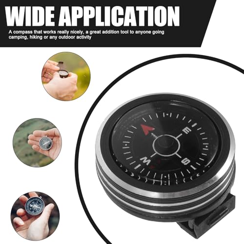 Brújula metálica para hiking Ciieeo con reloj desmontable miniatura 6