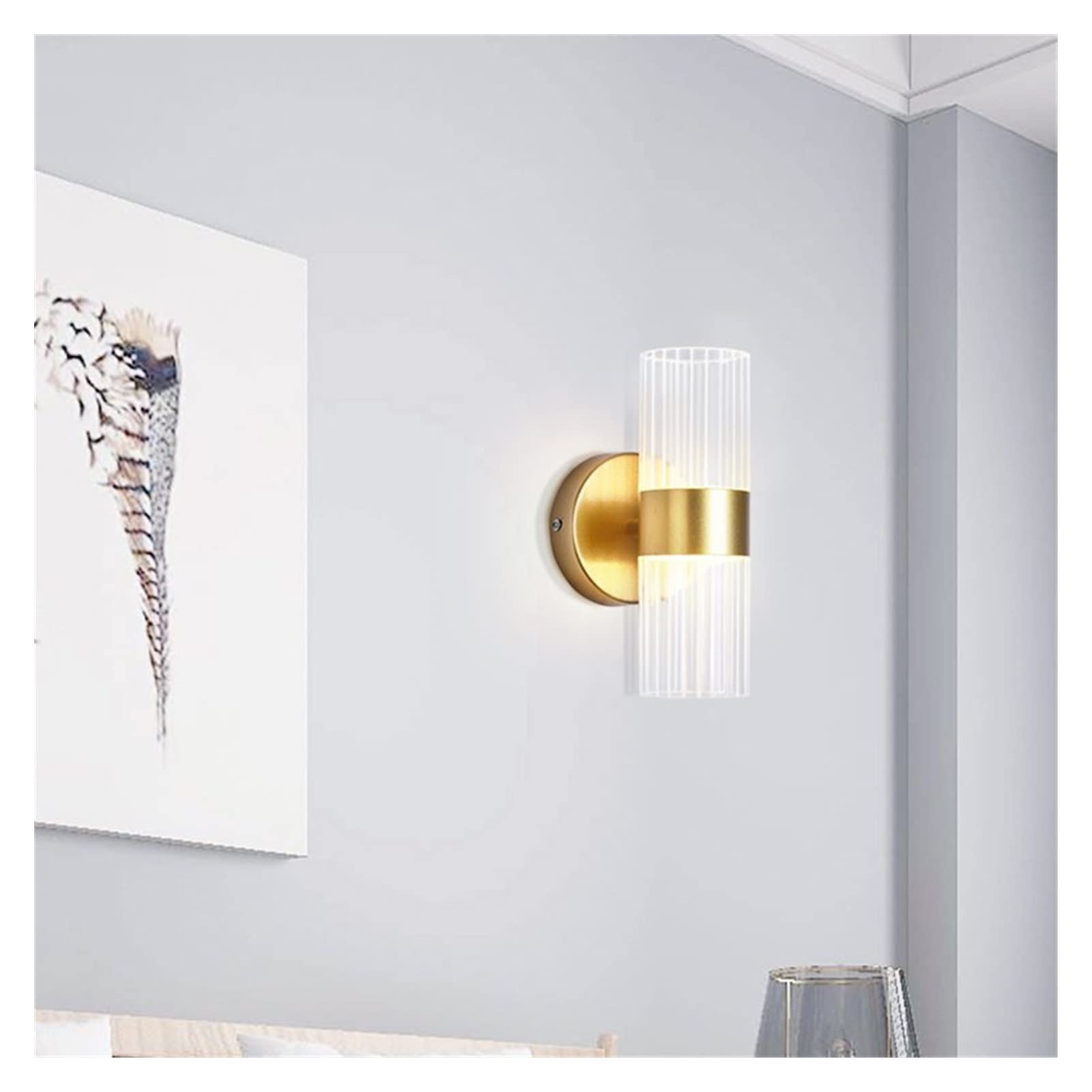 Lampa ścienna, nowoczesne lampy ścienne LED oświetlenie wewnętrzne kompatybilne z salonem łóżko sypialnia korytarz żelaza sztuka akryl światło AC90 260V, lampki wiszące nowoczesne