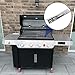 GriHero Einstellbare 29 bis 43cm Universal Brennerabdeckung Gasgrill Flammenverteiler, Edelstahl Flammblech Ersatzteile für Enders, Weber, Landmann, Burnhard, Charbroil und die meisten Gasgrills