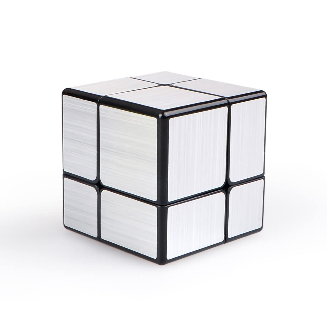 BFYSYO AMAZA Mirror Speed Magic Cube 2X2 Puzzle 2x2x2 Speed Cube QiYi Toys 2x2 Speed Cube Magic Puzzle Cube for Children and Adults Silver