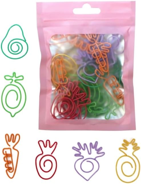 30 個かわいいペーパークリップ Stationeryorganizer 組み合わせカラーペーパークリップセットブックマーククリップ