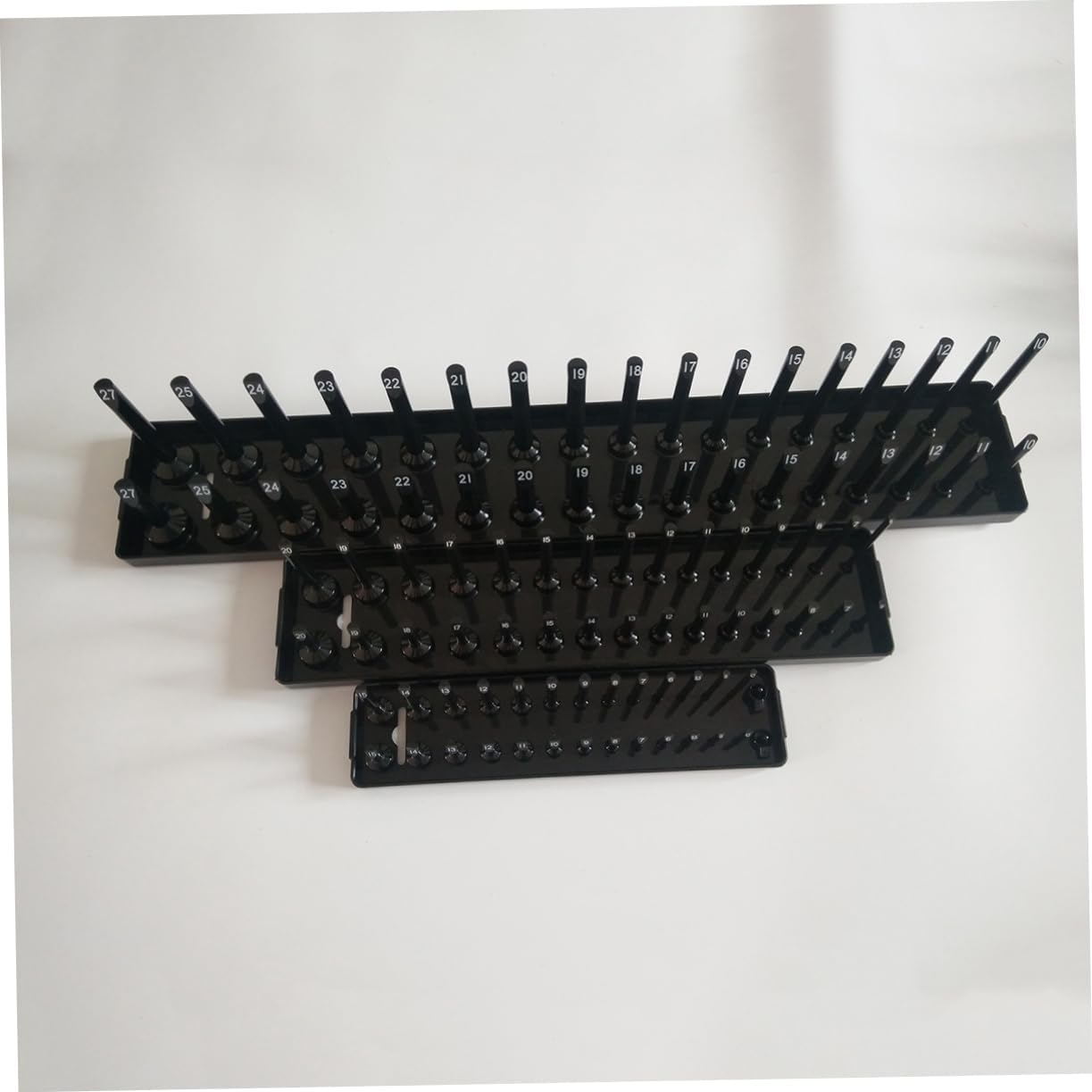 6pc Socket Holder Set Modular Socket Organizer Inch Scocket Tray Rack Storage Bracket Random Color