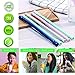 Allyooly Reusable Straws Silicone Straws - 4 Pack Portable Collapsible Straw with Case and Straw Cleaning Brush BPA Free,20 oz Tumbler Compatible for Travel,Office,Party Favor