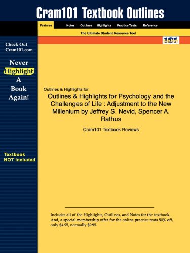 Outlines & Highlights for Psychology and the Challenges of Life : Adjustment to the New Millenium