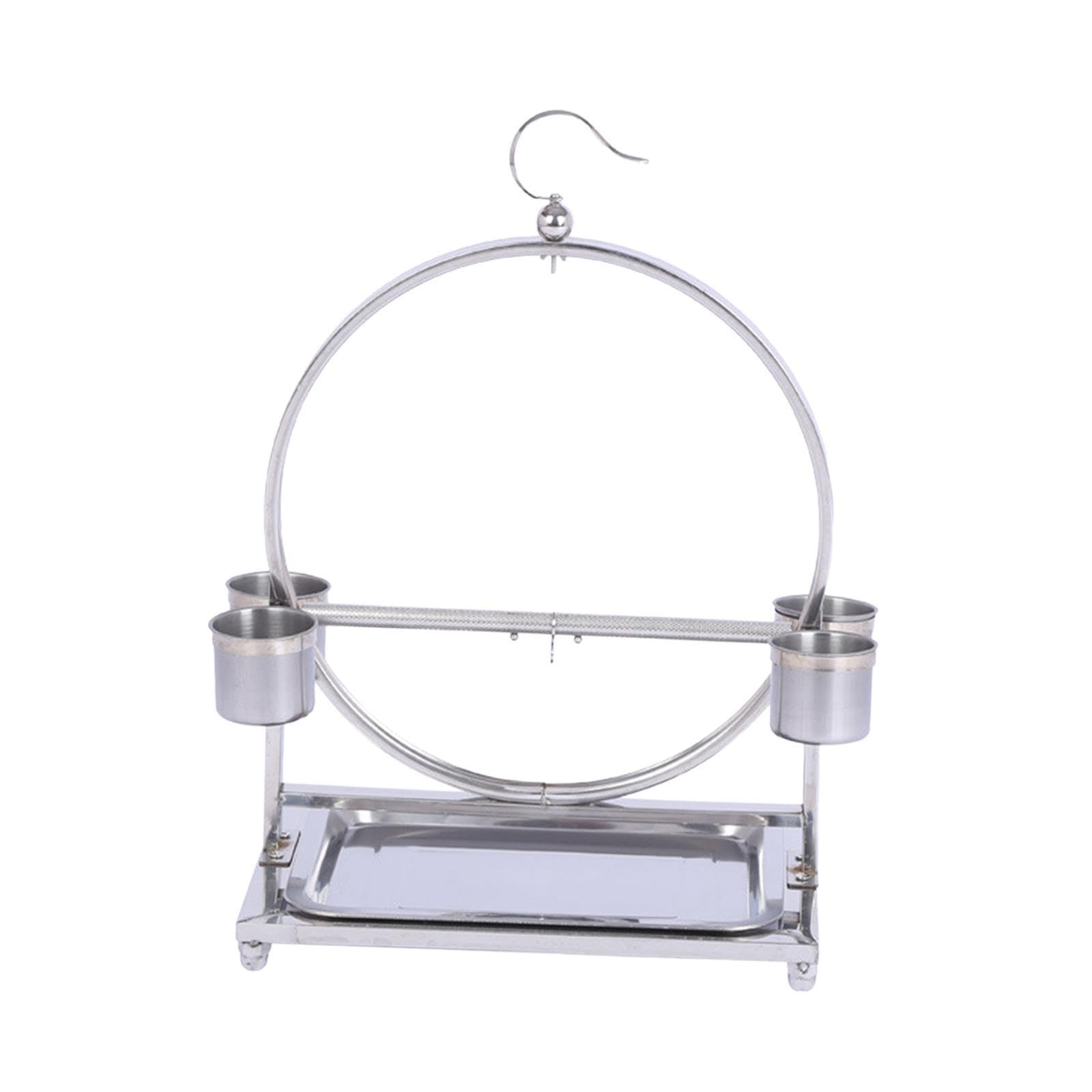 Juguetes versátiles para pájaros con Soporte de y Percha de Acero Inoxidable para entretener a los pájaros en Divertidas sesiones de Juego. Soporte