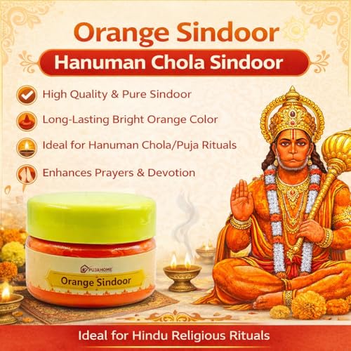 Image of Original Hanuman Ji Sindoor | Orange Sindoor |100% Pure Hanuman Ji Pooja Sindoor (250 Gram Box Pack)