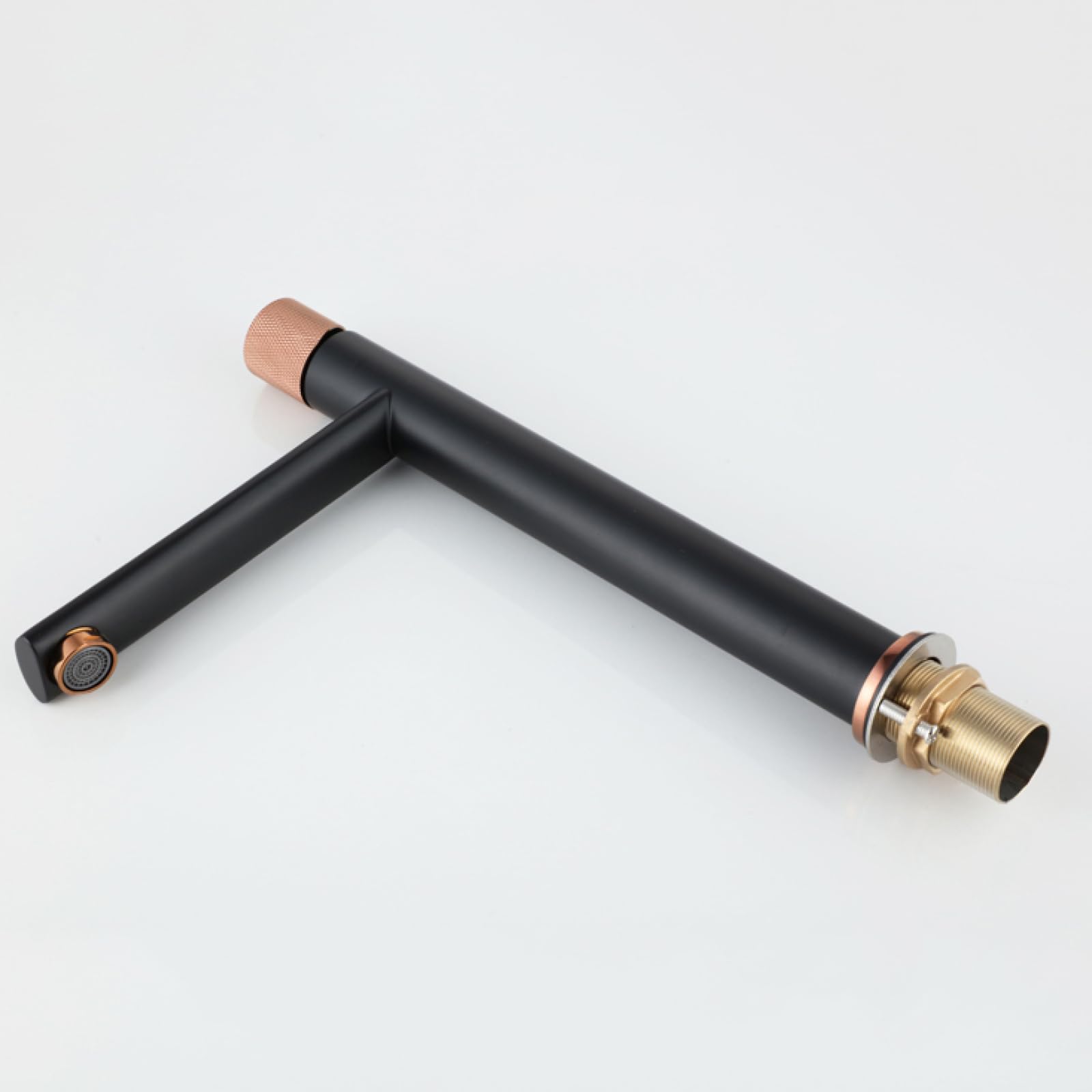 Grifo de Lavabo de baño Negro alto para evitar salpicaduras molestas 5