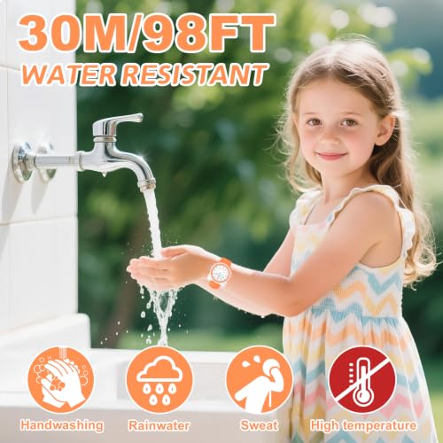 Image of Juboos Kids Watch Analog for Boys Girls Toddler, 3ATM Waterproof Wirstwatch Learning Time and Easy to Read