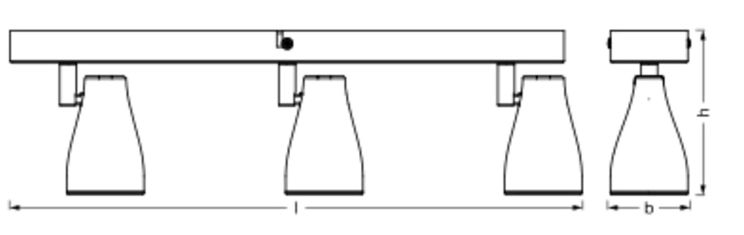 Osram LED SPOT PEAR - Foco de techo (430 mm, 12,9 W, 630 lm, luz direccional con luz blanca cálida, con foco flexible GU10, bombilla GU10 incluida, clase de protección IP20, 2700 K)