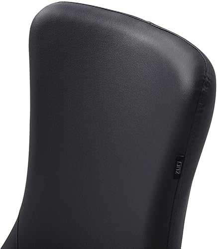 Miniatura 9 de ZURI Modern Norma Silla de comedor - Negro con base de acero inoxidable cepillado Negro,Gris,https://www.amazon.com/dp/undefined