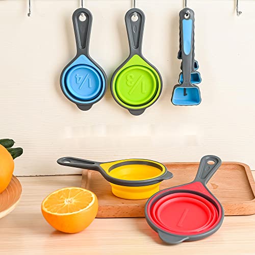 Nstezrne Measuring Cups And Spoons Set, Plastic Measuring Cup Set, Silicone Collapsible Measuring Cups And Spoons Set, Kitchen Dry Measuring Cups Cute, Camping Measuring Cups Collapsible Measure Cups #TOP7