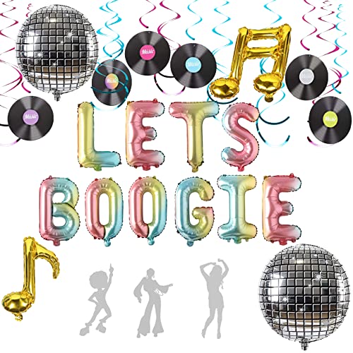 Disco Balloons & Decor - 70s Themed Party Supplies - Bachelorette Party Decor - Dance Music Themed - Disco Ball Included