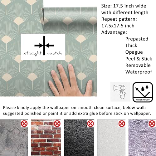 Papier peint art déco imperméable pour rénover une salle de bain - 8