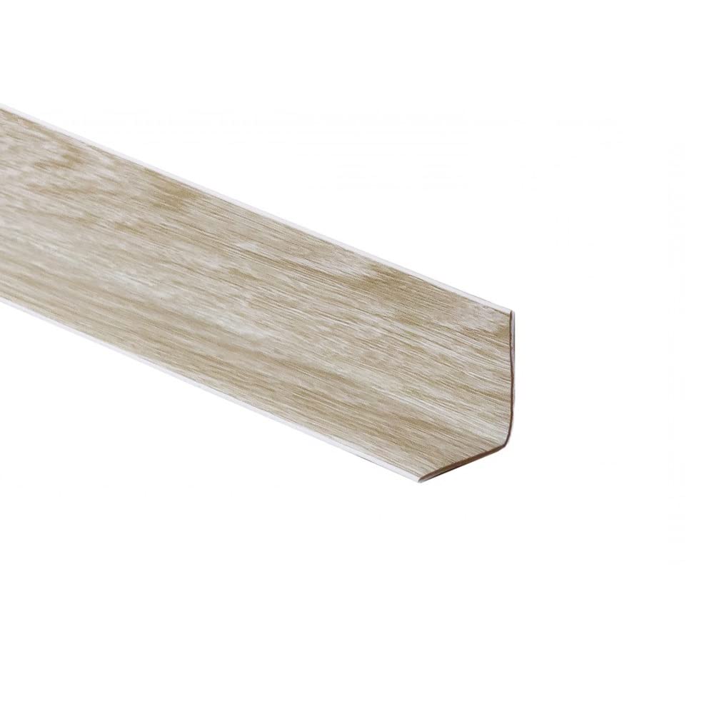 Flexible Skirting Board - Self Adhesive Skirting Trim - Flexible Skirting PVC Angle - Light Oak - 5m Long