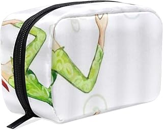 ROSECNY 高品質 化粧ポーチ バタフライロマンススプリングフェアリーガールロングスカートピンクのガーランドを着て小さな葉のつる植物を探して 収納 旅行ポーチ レディース トラベルグッズ 人気