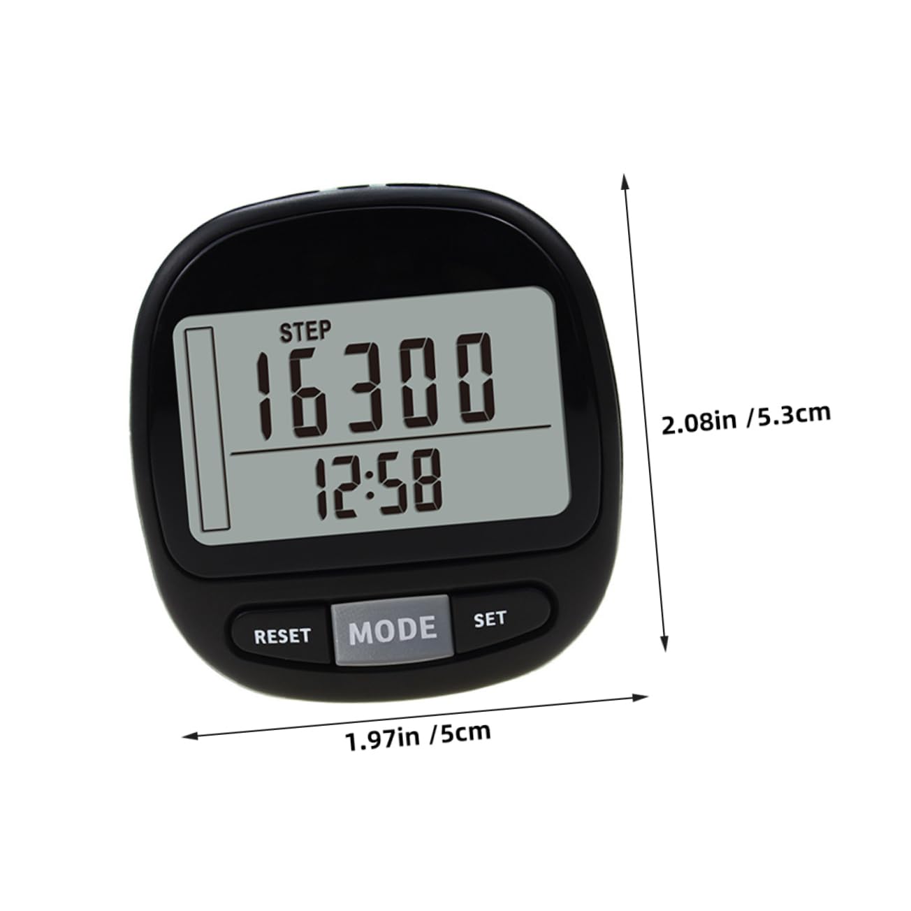 BESPORTBLE 1set Contapassi Portatile Con Clip e Cordino Pedometer Per Escursioni e Camminate Monitoraggio Calorie e Facile Usare