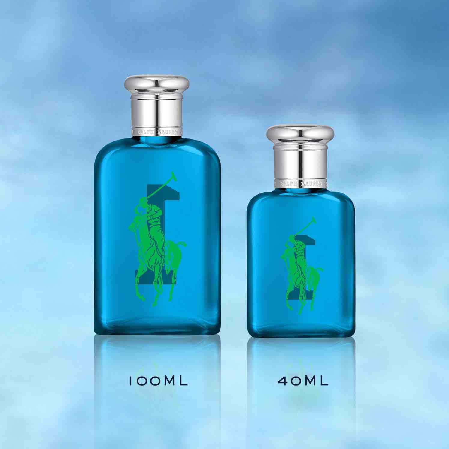Ralph Lauren Big Pony Blue Eau de Toilette Uomo, Profumo Uomo Legnoso e Agrumato, Fragranza Aromatica e Raffinata, Note di Lime Dolce e Pompelmo, A Lunga Durata, Profumo di Lusso da Uomo