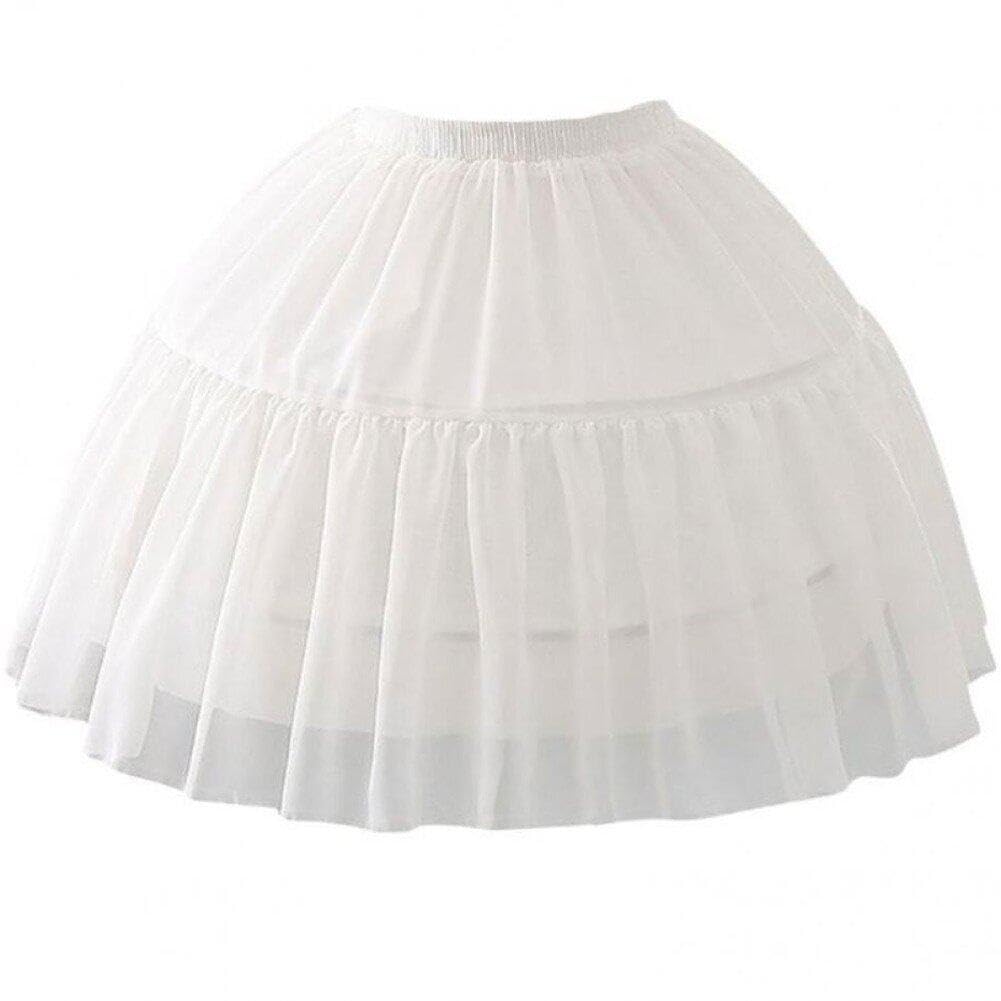 Jupon Lolita court style arête de poisson avec doublure pour robe Cosplay